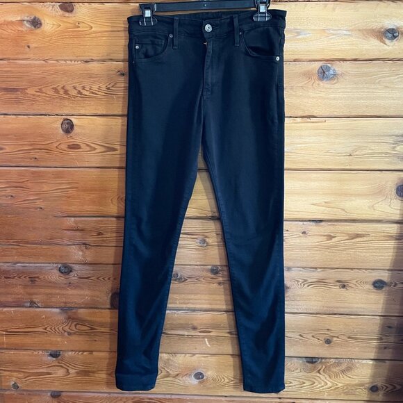 AG Adriano Goldschmied Farrah High-Rise Skinny Jeans Black 27R. - Picture 1 of 10